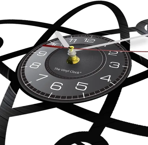 Miniatura 3 de Reloj de pared de 12 pulgadas, cuarzo silencioso, sin tictac, funciona con pilas, moderno, decorativo, física, ciencia, mecánica cuántica, reloj