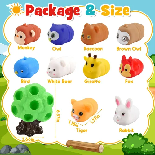Miniatura 5 de Regalos para niños de 1 a 5 años, juguetes para niños pequeños, juguete educativo de animales de granja para niños pequeños de 1 a 6 años, juego