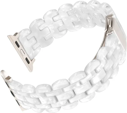 Miniatura 3 de Compatible con Apple Watch Band de 1.614 in, 1.575 in, 1.496 in o 1.929 in, 1.772 in, 1.732 in, 1.654 in, correa de repuesto de resina ligera Oval