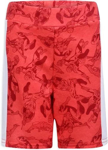 Miniatura 6 de Marvel Spiderman - Conjunto de camiseta, sudadera y pantalón corto para niños pequeños - Rojo