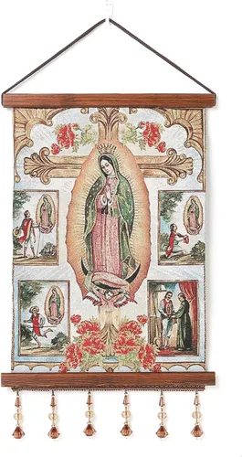 Miniatura 11 de HZMAN Holy Family Jesús María José Pintura Retro Hecho a Mano Tejido Arte de Pared Decoración Estética Imagen para Sala de estar Dormitorio Marco