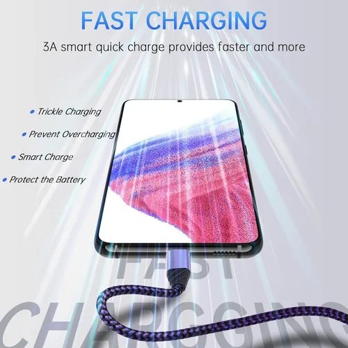Miniatura 3 de Cable USB C tipo C para Android Auto, cable de transferencia de datos USB de carga rápida para Samsung Galaxy S25