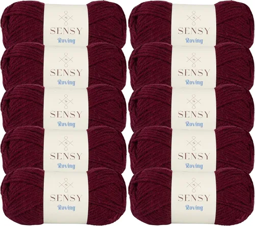 Miniatura 32 de Sensy Roving - Ovillo de lana multicolor, 3.5 onzas, 132 yardas, calibre 5, voluminoso (otoño)