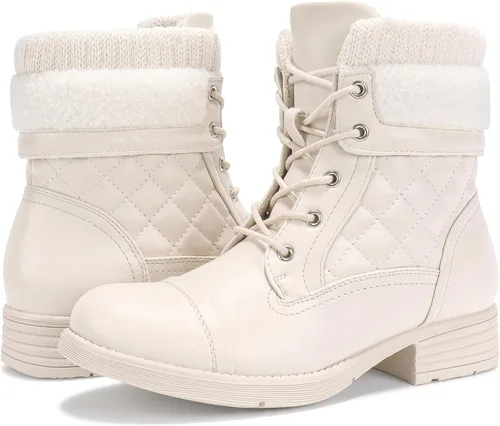 Miniatura 35 de STQ Botas de combate con cordones para mujer