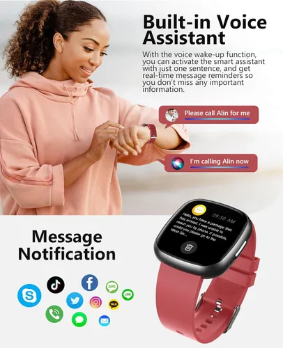 Miniatura 7 de Smart Watch for Men Women, 1.72" Super Retina HD Display, 24/7 Heart Rate Blood Oxygen HRV Monitor, Sleep/Stress, 135 Sport Modes Fitness Activity