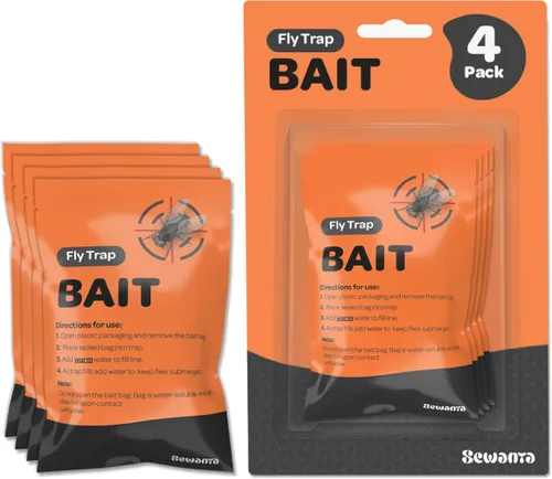 Miniatura 10 de Trampa para moscas [Juego de 2] Trampas para moscas para exteriores con cebo no tóxico soluble – Repelente de moscas solo para uso en exteriores