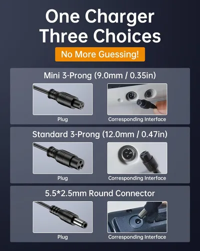 Miniatura 2 de VHBW Cargador de 29.4 V para scooters de batería de litio de 24 V / 25.2 V / 25.6 V / 25.9 V y bicicletas de equilibrio, indicador de carga LED