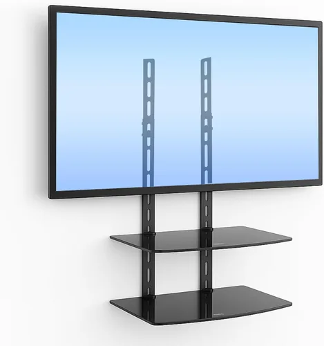 Miniatura 2 de mount-it. LCD, LED, Plasma TV Wall Mount Bracket para cable Box, reproductor de DVD, Stereo Componentes Shelf Negro