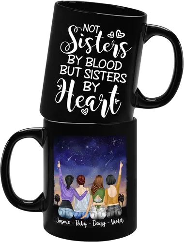 Miniatura 12 de Taza de café con texto en inglés "Best Friends Are The Sisters We Choose Ourselves We Choose Ourselves para mujeres, mejores amigas, taza de café