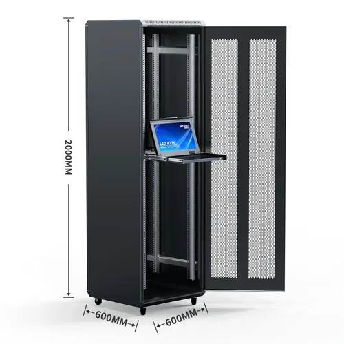 Miniatura 8 de MT-VIKI Consola KVM HDMI de 8 puertos, consola KVM de montaje en rack 1U con monitor LCD de 15.6 pulgadas, panel táctil integrado de profundidad