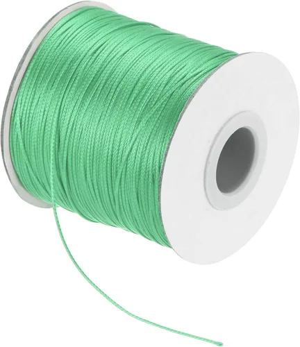 Miniatura 19 de MECCANIXITY Cordón encerado de poliéster encerado de 0.020 in, cuerda de cera de 175 yardas para hacer pulseras, collares, cuentas, joyería y Negro