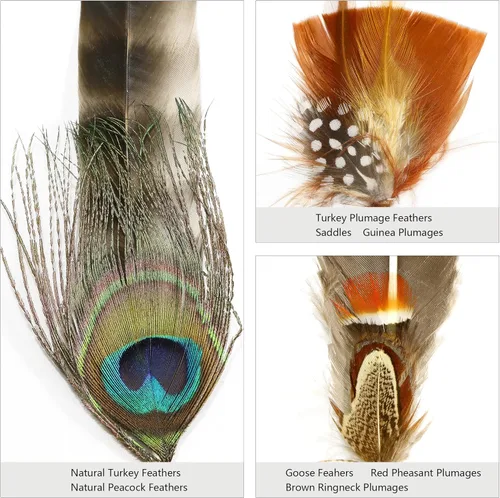 Miniatura 5 de Plumas de sombrero 10 estilos naturales surtidos de plumas para sombreros Fedora, accesorios para manualidades, sombreros de vaquero occidental