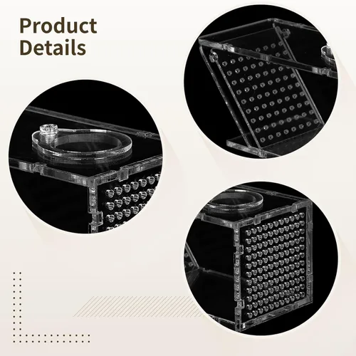 Miniatura 3 de Trampa acrílica para peces de cangrejo – Mini caja colectora de agua dulce para acuario, puerta unidireccional, transparente para una fácil