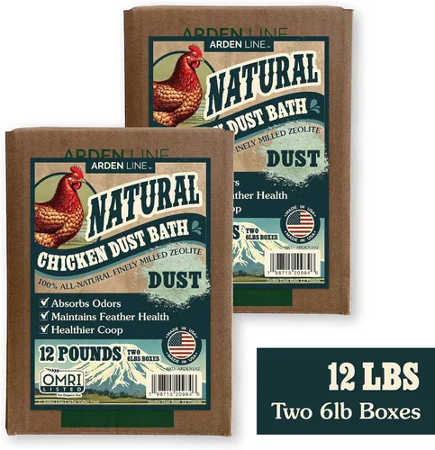 Miniatura 4 de Baño de Polvo de Zeolita para Pollos, 6 lb Polvo de Zeolita Finamente Molido Totalmente Natural Empaque de Caja de Papel Kraft Natural Hecho