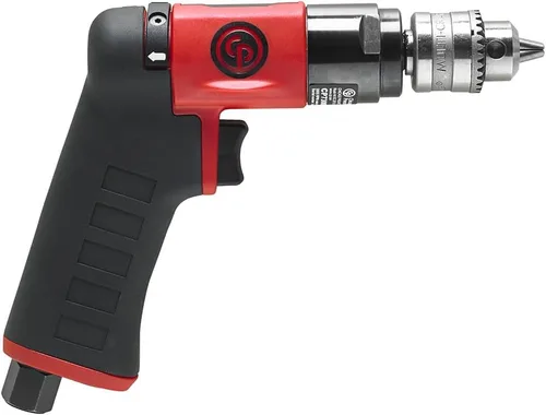 Miniatura 4 de Chicago Pneumatic CP7300RC - Taladro de potencia neumática, 1/4 de pulgada (0.256 in), reversible, mandril con llave, mango de pistola, 0.31 HP