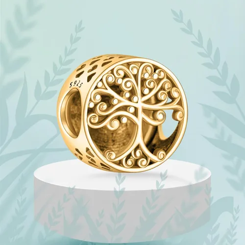 Miniatura 119 de Dijes de plata de ley 925 con diseño de oso dorado para mujer, pulseras y collares, regalos para familiares y amigos, 3 piezas/paquete
