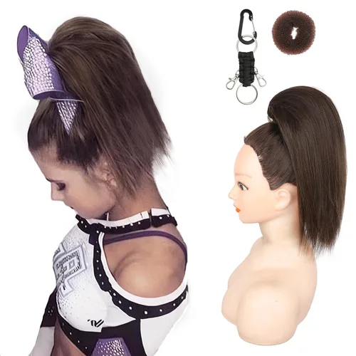 Miniatura 17 de SEIKEA Pieza de Cabello de Cola de Caballo para Porristas, 10" Lisa Resistente a los Enredos Suave Rubio Natural Extensión de Cola de Caballo
