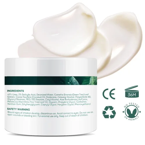 Miniatura 6 de Crema para pies de urea 42%, ácido salicílico, 5.29 onzas, el mejor removedor de callos, hidrata y rehidrata los pies, para piel gruesa, agrietada