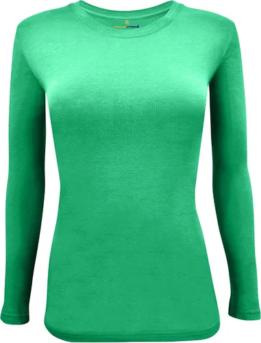 Miniatura 153 de Natural Uniforms Camiseta Under Scrub para mujer, cuello redondo, manga larga, paquete de 3, paquete múltiple de 3