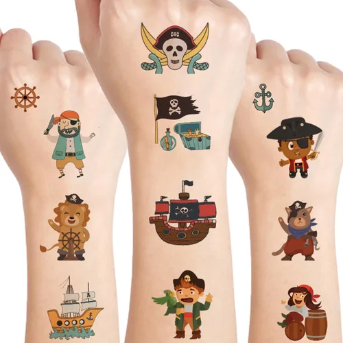 Miniatura 10 de UVUXO Tatuaje temporal de gato y perro para niños, 102 estilos de animales de dibujos animados temporales para niñas, niños, cuerpo, brazo, hombro