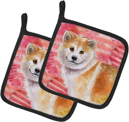 Miniatura 338 de Caroline's Treasures BB9655PTHD - Juego de soportes para ollas de cocina resistentes al calor, almohadillas calientes para horno, 7 1/2 x 7 1/2