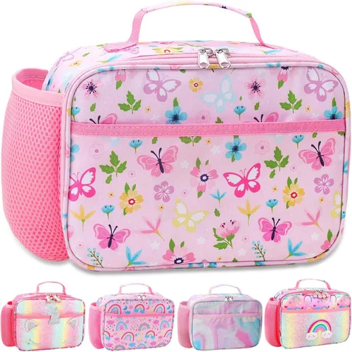 Miniatura 34 de RHCPFOVR Lonchera para niños – Lonchera aislada para niños y niñas, bolsa de almuerzo lavable y lonchera reutilizable para niños pequeños a prueba