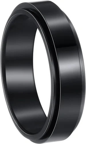 Miniatura 62 de Anillos giratorios para la ansiedad para hombre, anillos clásicos de cadena para mujeres y adultos, anillo de acero de titanio
