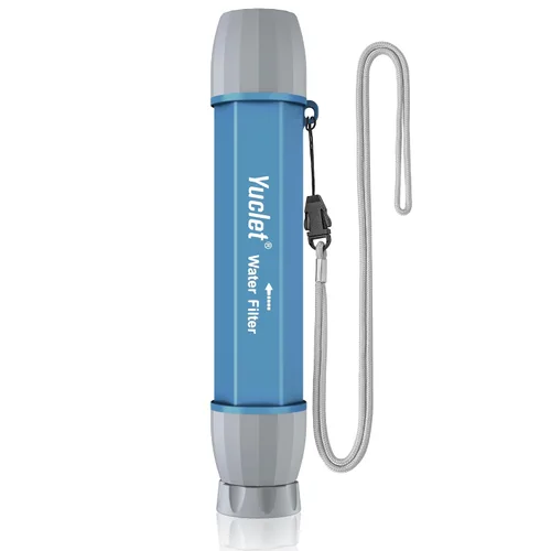 Yuclet YWF01 Popote de Filtro Personal para Bebidas de Supervivencia, Purificador de Agua Portátil, Sistema de Filtración, Equipo y Suministros de