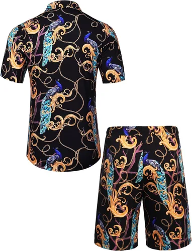 Miniatura 3 de Daupanzees - Camisa hawaiana de manga corta con botones para hombre