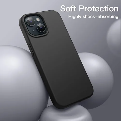 Miniatura 4 de JETech - Carcasa de silicona para iPhone 15 de 6.1 pulgadas, funda protectora de cuerpo completo de tacto suave y sedoso, cubierta a prueba