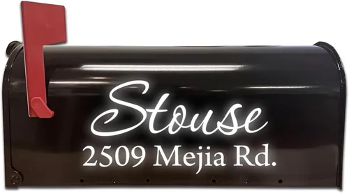 Miniatura 10 de Calcomanías personalizadas para buzón de correo VWAQ-CMB1 (12 x 6 pulgadas, negro)