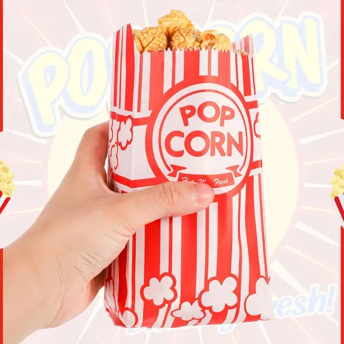 Miniatura 5 de 600 bolsas de palomitas de maíz, bolsas de papel de 1 oz, porciones individuales a granel para máquinas de palomitas de maíz, noches de cine