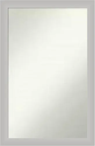 Miniatura 127 de Amanti Art Silver Bathroom Mirror for Over Sink, 24x49 Custom Made Marred Pewter Rectangle Vanity Mirror, Oversize Casual Wood Frame, Hangs Estaño
