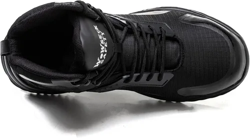 Miniatura 4 de ORISTACO Botas de acero con punta de trabajo de seguridad de tela ligera construcción zapatillas