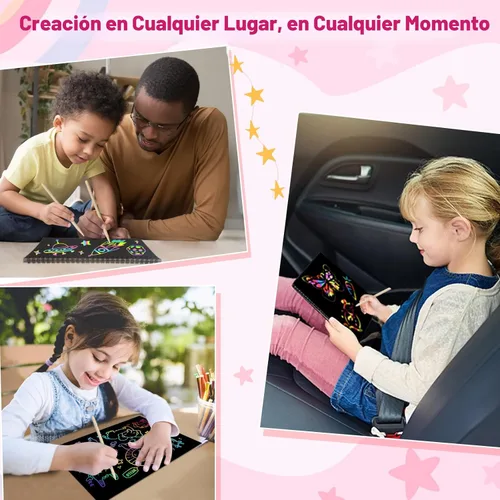 Miniatura 4 de ZMLM Regalo de manualidades de papel para rascar, paquete de 2 cuadernos de arcoíris, suministros de juguetes, rellenos para cesta de Pascua
