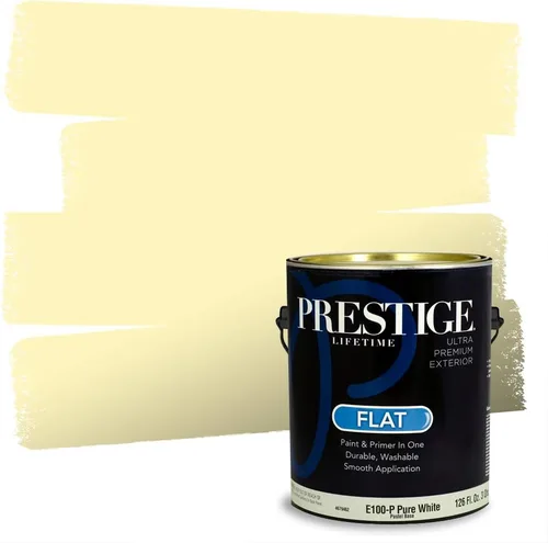 Miniatura 4 de PRESTIGE Pinturas Pintura Exterior e Imprimación En Uno, 1 Galón, Satinado, Pareja Comparable de Benjamin Moore* Amarillo* 320BM-PCM