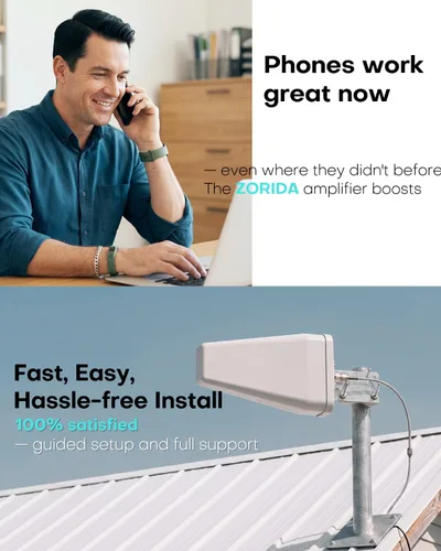 Miniatura 6 de ZORIDA Amplificador de teléfono celular para todos los operadores de EE. UU., Aumenta 5G 4G LTE 3G, amplificador de señal de teléfono celular