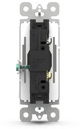 Miniatura 4 de SOZULAMP - Paquete de 2 interruptores de luz iluminados, interruptor de pared de un solo polo con luz nocturna, 15 A 120/277 V, 3 cables, tornillo
