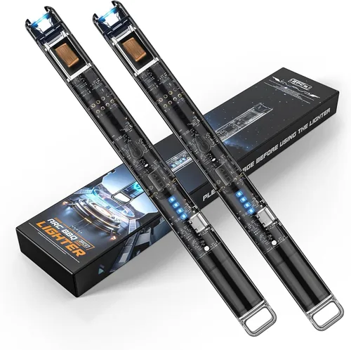 Miniatura 13 de KTEBO 2 Pack Encendedores Eléctricos de Arco de Plasma Recargables - USB de Largo Alcance para Velas Perfumadas, Barbacoa y Camping - Encendedores