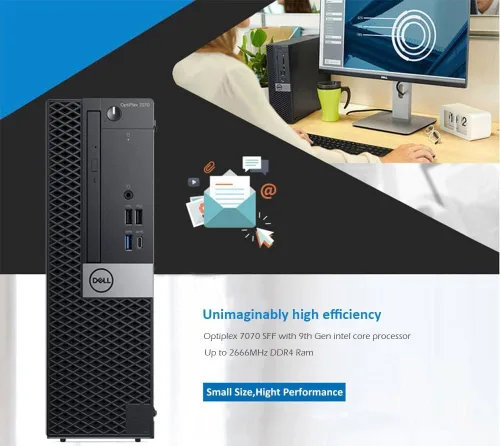Miniatura 7 de Dell OptiPlex 7070 SFF (factor de forma pequeño) PC de sobremesa Intel Core i7-9700 32GB RAM 1TB SSD (sin unidad óptica) Windows 11 Pro (renovado)