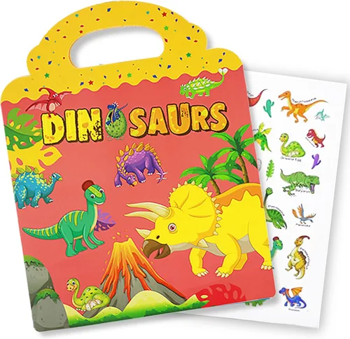 Miniatura 11 de Libro de calcomanías reutilizables para niños, calcomanías de animales, juguetes educativos de aprendizaje, calcomanías de viaje, libros