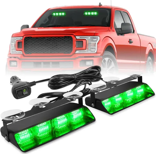 Miniatura 15 de HLauto 2002L Luces estroboscópicas de emergencia para salpicadero: luces de seguridad ámbar, luces de advertencia intermitentes para parabrisas