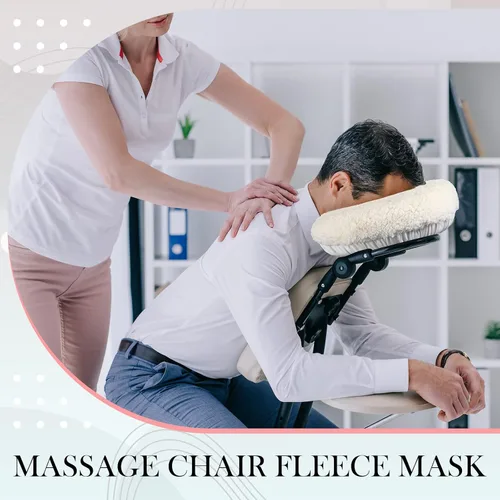 Miniatura 3 de Mixweer 2 fundas de almohada de forro polar para reposacabezas de mesa de masaje de 14.6 x 13 pulgadas, almohadilla de almohada para reposacabezas
