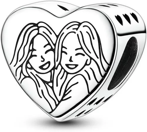 Miniatura 13 de Pulsera y collar de plata de ley 925 con dije de corazón, mariposa, loto, avión, viaje, lindo gato, cuentas, regalo para mujer