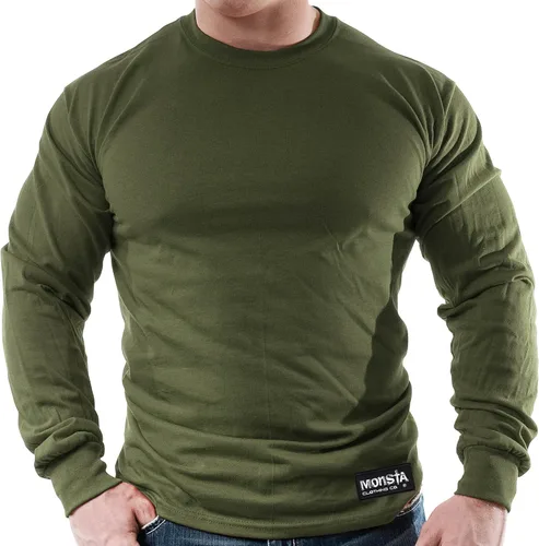 Monsta Clothing Co. Entrenamiento de culturismo masculino (Monsta Classic-000) Gimnasio LNGSLV