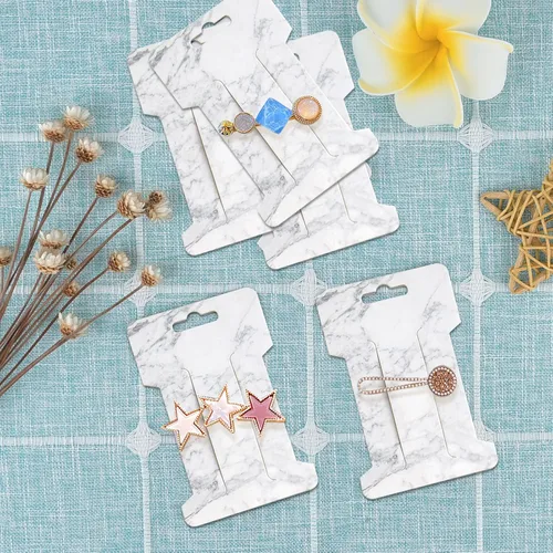 Miniatura 4 de 300 tarjetas de exhibición de pinzas para el cabello, pasadores para el cabello, soporte de exhibición de joyas, cartón de papel rectangular