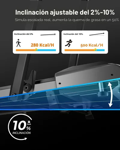 Miniatura 3 de Acezoe Caminadora Walking Pad con Inclinación, 2 en 1 Caminadoras Plegables para Casa Oficina Pequeña, 300lbs Caminadora Portátil Compacta Bajo