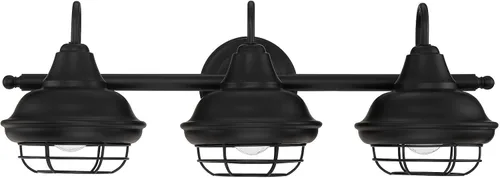Miniatura 3 de Charleston - Aplique de pared con 4 luces, color negro mate, accesorio para baño: 10014