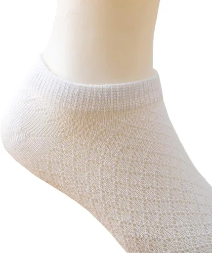 Miniatura 18 de Looching Paquete de 5 calcetines delgados de malla para bebés, niñas y niños, de algodón, color blanco, calcetines de tobillo invisibles 1-8T