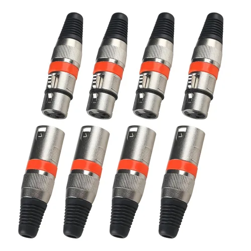 Miniatura 9 de Conector de cable XLR de 3 pines macho y hembra para cable de señal DMX o conector de micrófono mezclador de audio
